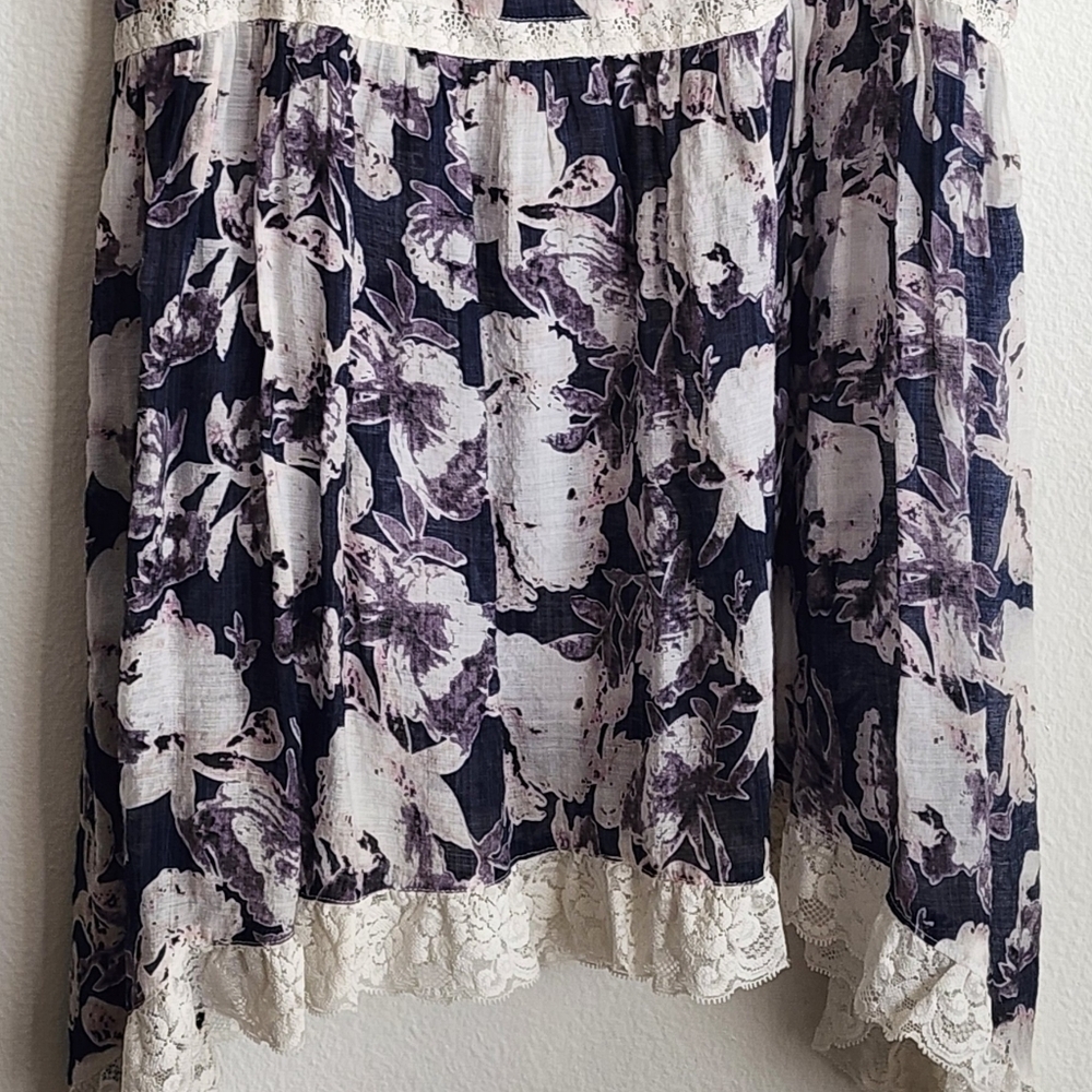 Simply Noelle Women's Long Sleeveless Floral Lightweight Tank Top Sz S/M 8-10 - Picture 3 of 8
